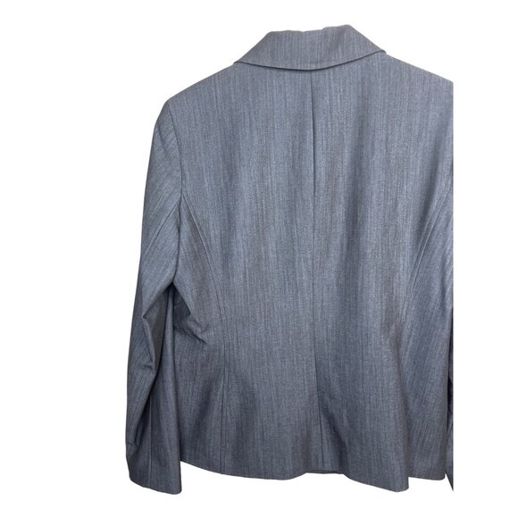 Kasper Blue Blazer Women’s 8 Classic Preppy Work Jacket Old Money Style - Picture 9 of 12